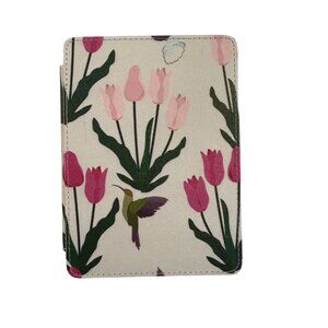 Kindle 6.8 Floral Print Faux Leather E-Reader Cover stand & Elastic Strap